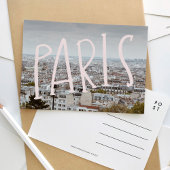 Het Uitzicht van Paris Hand Lettered Briefkaart