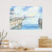 Het uitzicht van Portishead Marina Poster (Keuken)