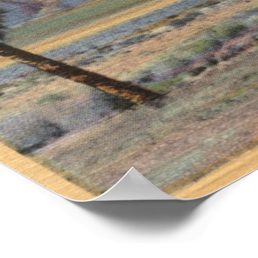 Het Uitzicht van San Jacinto Angel door Palm Trees Poster (Hoek)