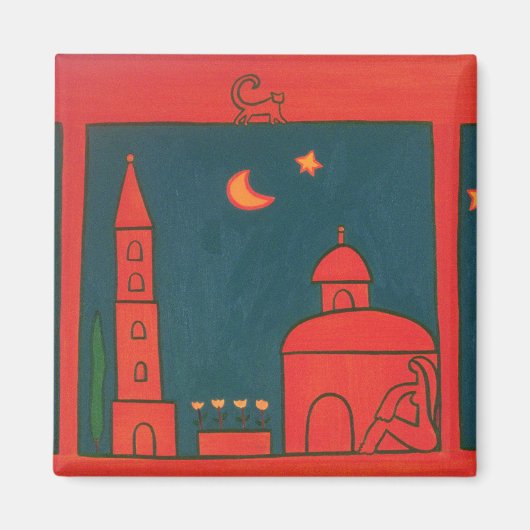 Het Uitzicht van Santo Spirito 2002 Magneet (Voorkant)