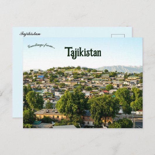 Het Uitzicht van Tadzjikistan Briefkaart (Voorkant / Achterkant)