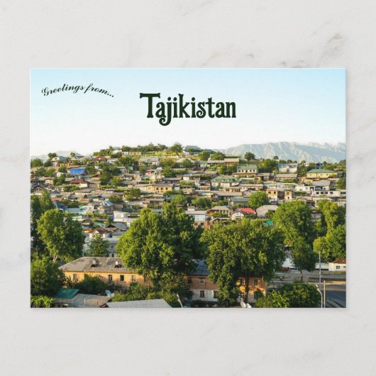 Het Uitzicht van Tadzjikistan Briefkaart (Voorkant)