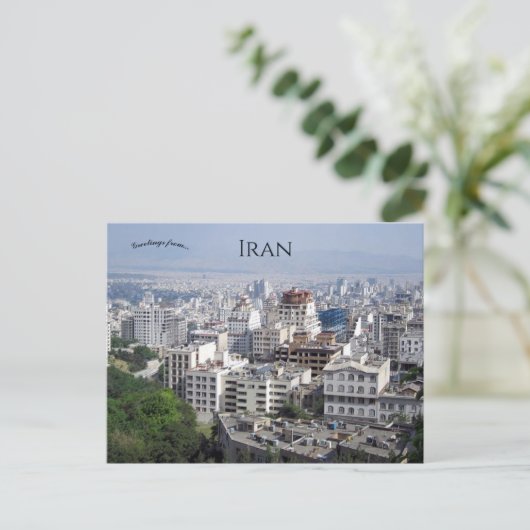 Het Uitzicht van Teheran Iran Briefkaart (Staand voorkant)