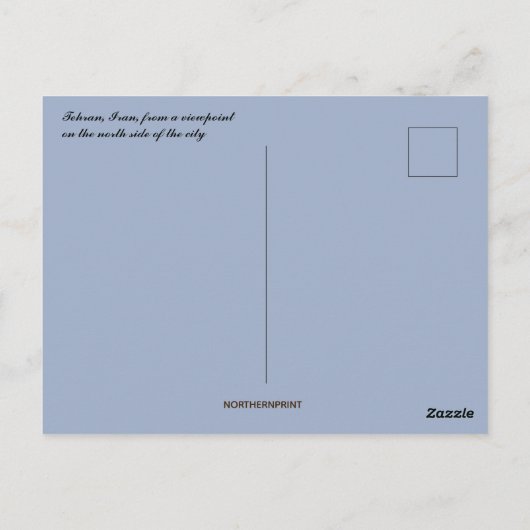 Het Uitzicht van Teheran Iran Briefkaart (Achterkant)