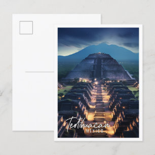 Het uitzicht van Teotihuacan Briefkaart