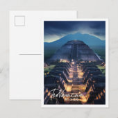 Het uitzicht van Teotihuacan Briefkaart (Voorkant / Achterkant)