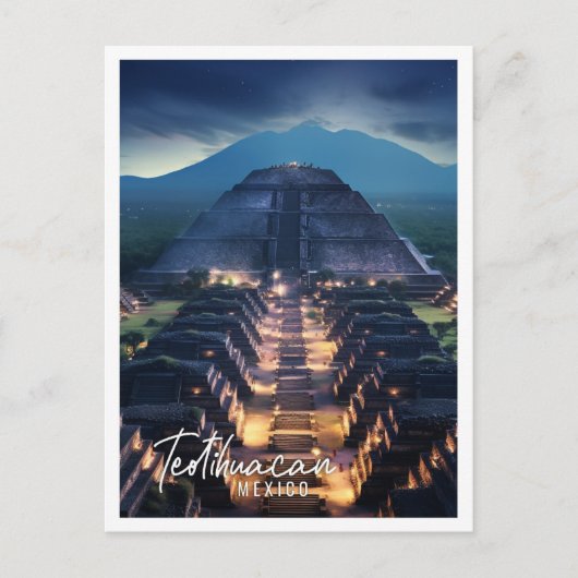 Het uitzicht van Teotihuacan Briefkaart (Voorkant)