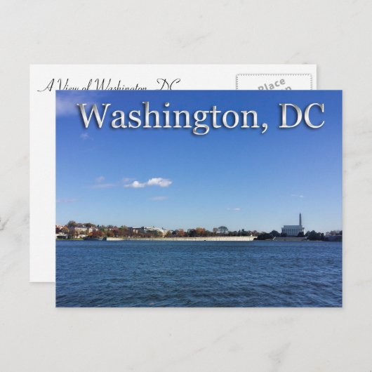 Het uitzicht van Washington, DC Briefkaart (Voorkant / Achterkant)