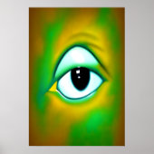 Het uitziende oog | AI Art Poster (Voorkant)
