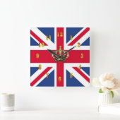het UK Koningin Crown Wall Clock Vierkante Klok (Huis)