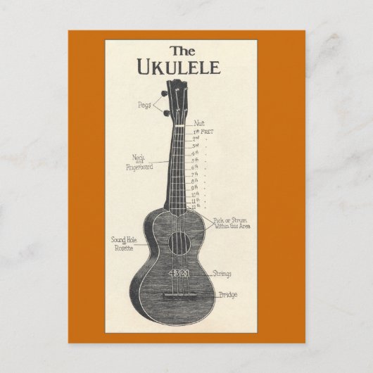 Het Ukulele Briefkaart (Voorkant)