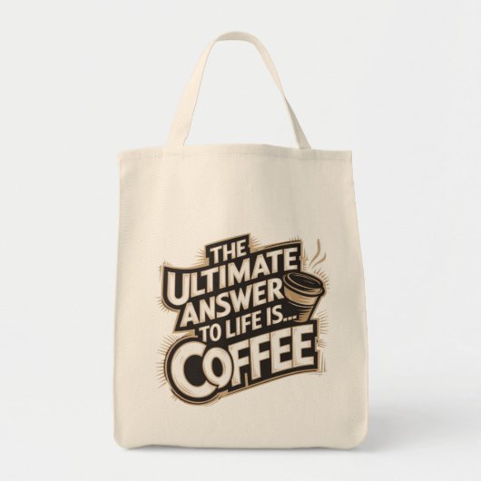 Het ultieme antwoord is... Coffee Tote Bag (Voorkant)
