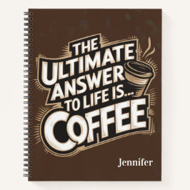 Het ultieme antwoord is het Coffee Spiral Notitieb Notitieboek
