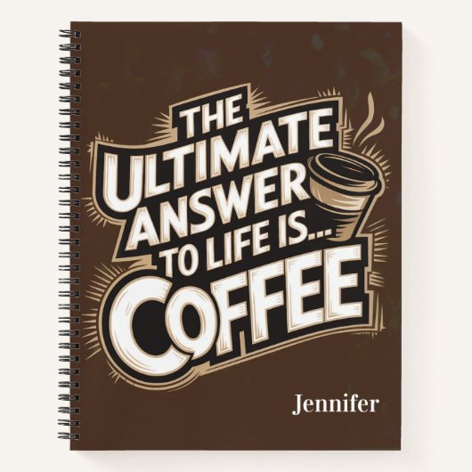 Het ultieme antwoord is het Coffee Spiral Notitieb Notitieboek (Voorkant)
