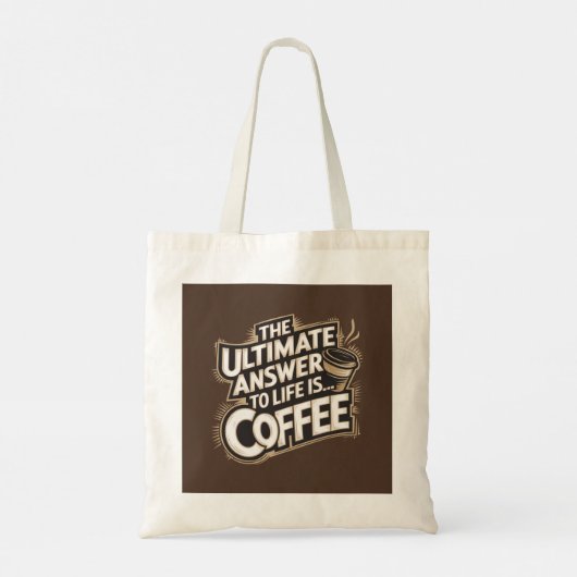 Het ultieme antwoord is… koffie-Canvas tas (Achterkant)