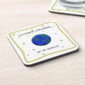 Het ultieme Frisbee is mijn wereld Bier Onderzetter (Linkerzijde)