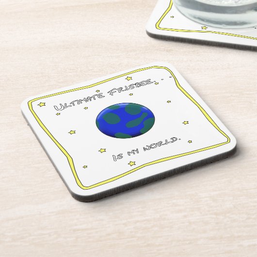 Het ultieme Frisbee is mijn wereld Bier Onderzetter (Linkerzijde)