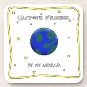 Het ultieme Frisbee is mijn wereld Bier Onderzetter (Voorkant)