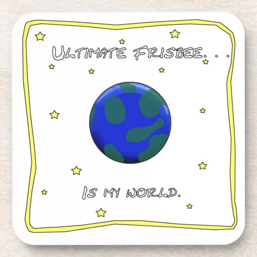 Het ultieme Frisbee is mijn wereld Bier Onderzetter (Voorkant)