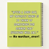 Het ultieme Picky Eater's kookboek voor moeders Notitieboek (Achterkant)