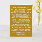 Het ultieme sentimental Birthday Message (Scotch) Kaart (Gele Bloem)