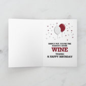 Het ultieme sentimental Birthday Message (wijn) Kaart (Binnen)