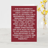 Het ultieme sentimental Birthday Message (wijn) Kaart (Gele Bloem)