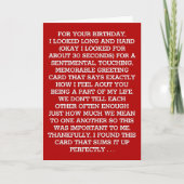 Het ultieme sentimental Birthday Message (Wodka) Kaart (Voorkant)