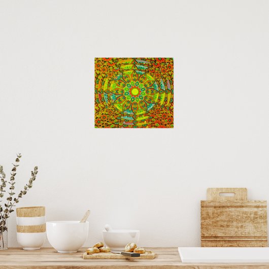 Het Ultimate Mandala Poster, klein Poster (Keuken)
