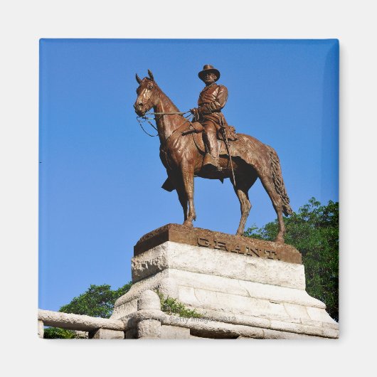 Het Ulysses S. Grant-standbeeld op de subsidie Magneet (Voorkant)