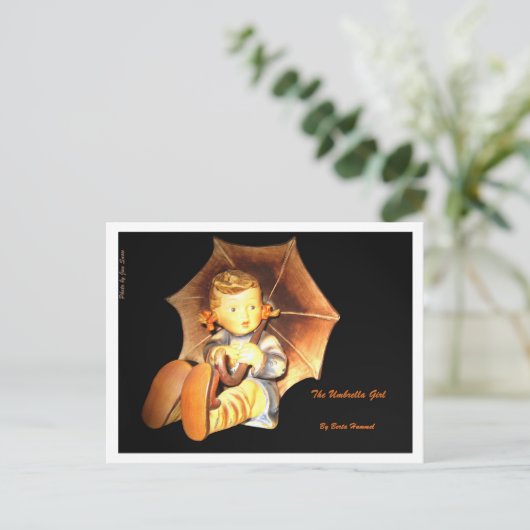 Het Umbrella Girl Briefkaart (Staand voorkant)