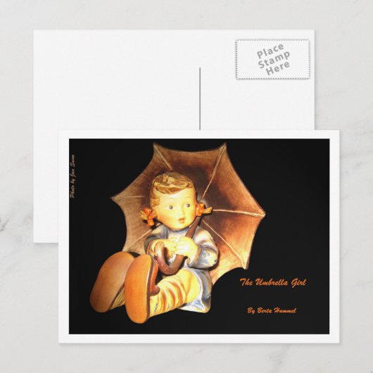 Het Umbrella Girl Briefkaart (Voorkant / Achterkant)