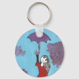 Het Umbrella Girl Sleutelhanger