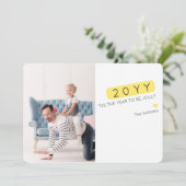 Het unieke Nieuwjaar van Editable van de Kleur Feestdagenkaart (Staand voorkant)