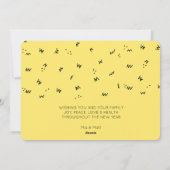 Het unieke Nieuwjaar van Editable van de Kleur Feestdagenkaart (Achterkant)