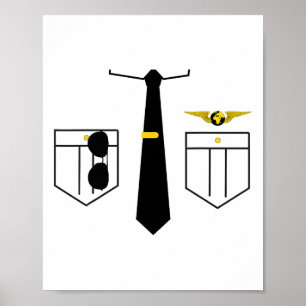 Het uniform van de piloot Halloween kostuum Poster
