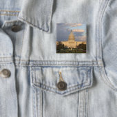 Het United States Capitol Building in Vierkante Button 5,1 Cm (In situ)