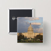 Het United States Capitol Building in Vierkante Button 5,1 Cm (Voorkant /achterkant)