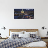 Het United States Capitol Building 's nachts Canvas Afdruk (Insitu (Slaapkamer))