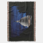 Het United States Capitol Building 's nachts Deken (Voorkant Verticaal)