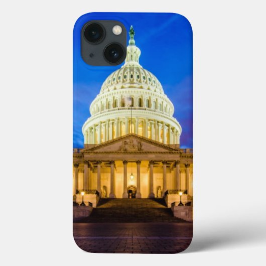 Het United States Capitol tijdens de blauwe uur Case-Mate iPhone Case (Achterkant)