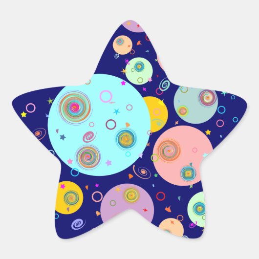 Het universum B2 Ster Sticker (Voorkant)