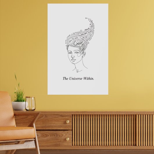 Het Universum Binnen Minimalistische Poster - Heme (Woonkamer 2)