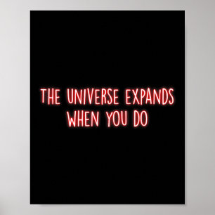 Het universum breidt zich uit als je mindfulness-m poster