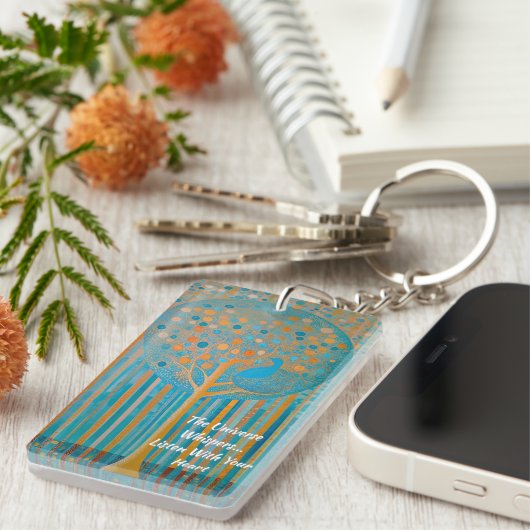 Het universum fluistert acryl Sleutelhanger (Voorkant Rechts)