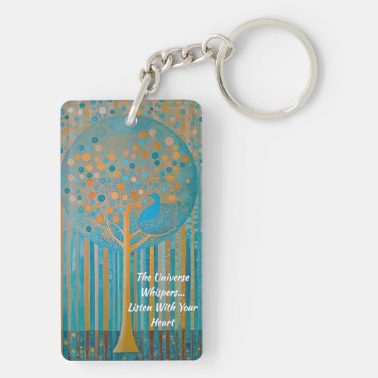Het universum fluistert acryl Sleutelhanger (achterkant)