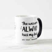 Het universum heeft altijd mijn rug spiritueel magische mok (Voorkant rechts)