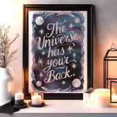 Het universum heeft je rug Kosmische Wandkunst Poster