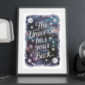 Het universum heeft je rug Kosmische Wandkunst Poster