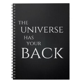 Het universum heeft uw laptop aan de achterzijde notitieboek